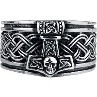 EtNox hard and heavy Ring - Thors Hammer - voor Mannen - zilverkleurig - Maat XXL