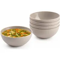 PlasticForte kommetjes/schaaltjes - 10x - dessert/ontbijt - kunststof - D12 x H5 cm - taupe - BPA vrij