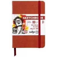 Darwi DFY - Schetsboek - A6 - 140 g - Terracotta - 80 vellen