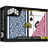 Copag Double Deck Green & Burgundy 1546 Jumbo Elite - Premium 100% Plastic Speelkaarten - Duurzaam - Poker