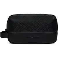 Tommy Hilfiger Toilettas 'Logo Flag' antraciet / zwart