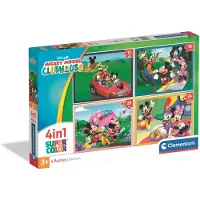 Clementoni Kinderpuzzels 4-in-1 Mickey Mouse Club House - 4 Puzzels 12 tot 24 Stukjes - Puzzel en Legpuzzel Set - Speelgoed voor Kinderen vanaf 3 Jaar