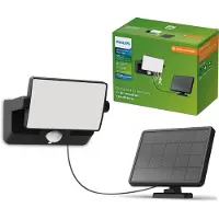 Philips solar wandlamp met sensor | Fyns | 3000K | IP44 | 8.2W | Zwart