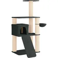vidaXL Kattentoren met sisal krabpalen Donkergrijs 173 cm