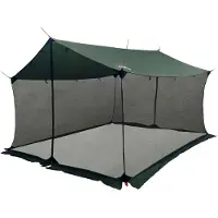 vidaXL Campingzeil met netwanden Leger Groen 340 x 260 x 220 cm