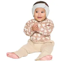 Dooky Baby Gehoorbescherming – Zachte Verstelbare Hoofdband – 6-12 Maanden - Grijs – Oeko-Tex Katoen – Licht & Comfortabel