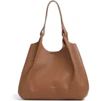 Gianni chiarini Leren shopper schoudertas Dua Shopping Bag Noce bruine