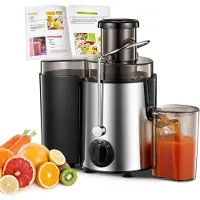 TIM. TIM Sapcentrifugesgroentenenfruit-Sapcentrifuges-Slowjuicer-Zilver/Zwart-‎31cmx30cmx19cm