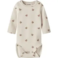 Lil´ Atelier Baby Rompers Nbnlayo Kim Ls Slim Body Lil Noos - Ecru - Maat 80