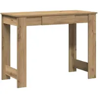 vidaXL Bureau 100x45x75 cm bewerkt hout artisanaal eikenkleur