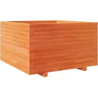 vidaXL Plantenbak 80x80x49,5 cm massief grenenhout wasbruin