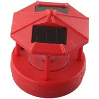 Jojomino LED-Vuurtoren op Zonne-, 360 Graden Roterende Lamp LED-Vuurtoren op Zonne- Landschap Padverlichting Tuin Buiten Decor A