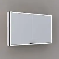 Thebalux Exclusief Sunny Solana opbouwspiegelkast 120x70cm 2 deurs 127W wit