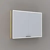 Thebalux Exclusief Sunny Solana opbouwspiegelkast 100x70cm 2 deurs 120W eiken licht