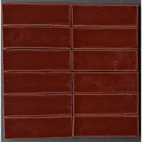 Terre d'Azur Devon Burgundy 6.5x20cm bordeaux rood glans