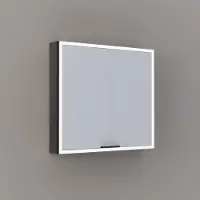 Thebalux Exclusief Sunny Solana opbouwspiegelkast 80x70cm 2 deurs 117W eiken donker