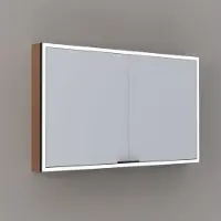 Thebalux Exclusief Sunny Solana opbouwspiegelkast 120x70cm 2 deurs 127W eiken warm