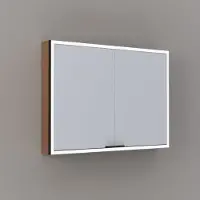 Thebalux Exclusief Sunny Solana opbouwspiegelkast 100x70cm 2 deurs 120W eiken warm