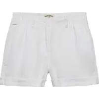 Superdry Dames Korte broek Mid Rise Linnen wit (30), Casual, Vlas W7110496A