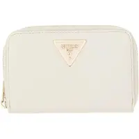 GUESS portemonnee Laurel II SLG Medium Zip Around Wallet Cream White crème