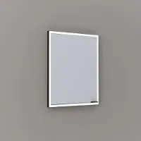 Thebalux Exclusief Sunny Solana inbouwspiegelkast 60x70cm 1 deur 95W zwart mat