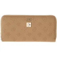 GUESS portemonnee Ella Logo SLG Zip Around Beige Logo Taupe