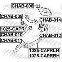 FEBEST Draagarm, wielophanging 1025-CAPRLH