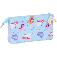 Safta Pennenetui met 3 vakken My Little Pony Wild & free Blauw Roze 22 x 12 x 3 cm