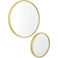 Jax Design Set van 2 wandspiegels Prague | metaal goudkleurig 45x45x3 cm wandspiegels | NADUVI