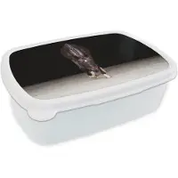 MuchoWow Broodtrommel Wit - Lunchbox Paard - Modern - Portret - Brooddoos 18x12x6 cm - Brood lunch box - Broodtrommels voor kinderen en volwassenen
