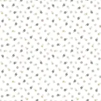 Happy Behang - Bloemetjes - Greige Grijs - Babykamer Neutraal - Kinderkamer - Scandinavisch - Nordic - Bloemenbehang - Minimalistisch - Pastel - 0,53 x 10,05 M -