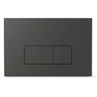 Qeramiq Push Bedieningsplaat - voor Geberit UP320 inbouwreservoir - dualflush - rechthoekige knoppen - kunststof - mat antraciet