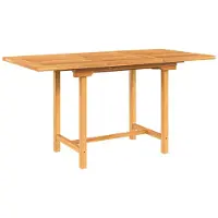 vidaXL Tuintafel verlengbaar 110-160x80x75 cm massief teakhout