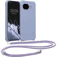 Kwmobile telefoonhoesjegeschikt voor Google Pixel 10a - Hoesje van siliconen met telefoonkoord - In lavendel
