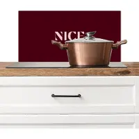KitchenYeah Spatscherm keuken 70x30 cm - Kookplaat achterwand Nice - Bordeaux - Roze - Muurbeschermer - Spatwand fornuis - Hoogwaardig aluminium