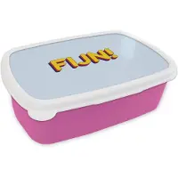 MuchoWow Broodtrommel Roze - Lunchbox Fijn - Geel - Oranje - Brooddoos 18x12x6 cm - Brood lunch box - Broodtrommels voor kinderen en volwassenen