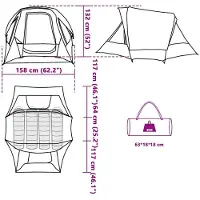 vidaXL Tent 4-persoons waterdicht blauw