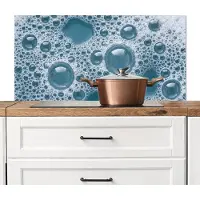 KitchenYeah Spatscherm keuken 100x50 cm - Kookplaat achterwand Schuim - Water - Textuur - Muurbeschermer - Spatwand fornuis - Hoogwaardig aluminium