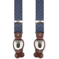 Suitable Luxe Bretels Denim Stippen - | Donkerblauw | Maat one size