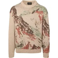 Scotch & soda Trui 'MOUNTAIN' donkerbeige / chocoladebruin / jade groen / pastelrood