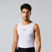 Acelera - Base Layer - Korte Mouw Ondershirt Zomer Fiets Zweethemd - Fietsshirt Heren - Wit - Heren - Maat L