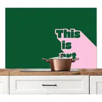 KitchenYeah Spatscherm keuken 120x80 cm - Kookplaat achterwand This is art - Schaduw - Roze - Muurbeschermer - Spatwand fornuis - Hoogwaardig aluminium