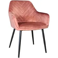 Lizzely Garden & Living Eetkamerstoel met armleuning Darcio roze velvet eetstoel zetel