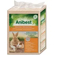 Anibest 2x60l (6,4 kg) Houtstrooisel Bodembedekking Voor Knaagdieren en Konijnen