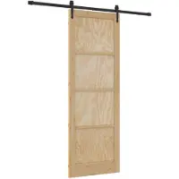 vidaXL Schuifdeur ORKDAL Naturel en Zwart 83 x 232 cm