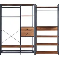 En.casa Kledingkast Larem open kast set van 2 totale lengte 204 cm set 1 []