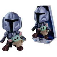 Simba Star Wars Mandalorian With Mini Grogu 25 Cm Teddy Blauw Kinderen