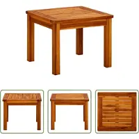 The Living Store Acacia Hout - Tuin Tafel - Tuintafel 45x45x36 cm massief acaciahout - Buitentafel - Terras Tafel - Kleine Tafel
