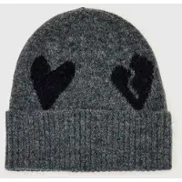AllSaints Amore Beanie Charcoal Grey Maat: OS | Hoeden Outlet | Dames | Grijs