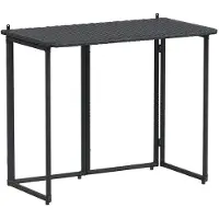 vidaXL Tuintafel inklapbaar 90x51x75 cm poly rattan zwart